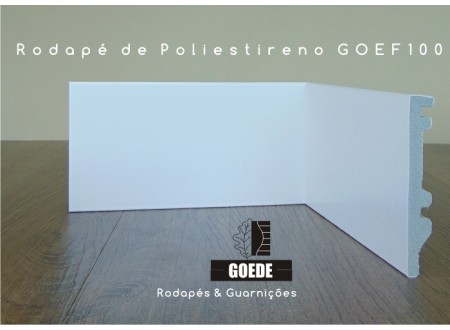 RODAPÉ - MOLDURA IMPERMEÁVEL Barra de 2,40m x 100mm GOEF100